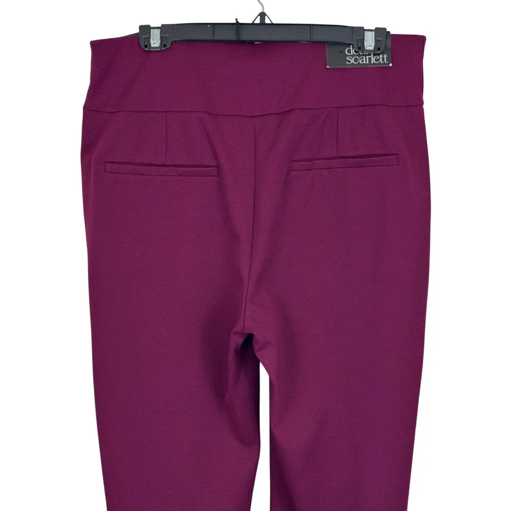 Dear Scarlett Stretch Pull-On Straight Leg Pants Minimalist Office Careerwear